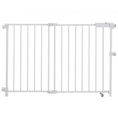 Babygitter 69-102 cm verstellbare Breite 68 cm hoch Hundegitter weiß | EU