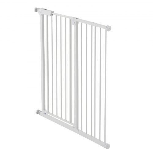 Baby gate 66-102 cm adjustable width 91 cm high dog gate white | EU