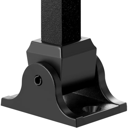 Aluminiumlegering Baluster Skor Fyrkantiga Balusters Baluster Smidesspindlar för trappor Sned Shoes med skruvhål för användning med 1/2 tums trappan Balusters, Spray Coated Black (50 st)