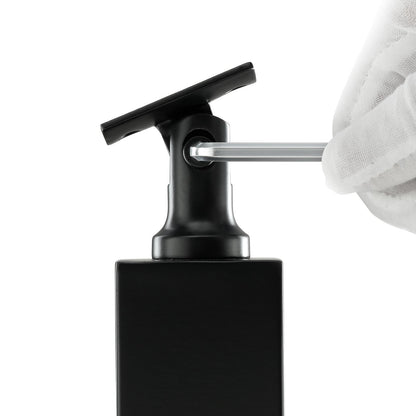 Cable Rail Post, 42 x 1.97 x 1.97", Level Deck Stair Post, Cable Handrail Post Stainless Steel Brushed Finish Deck Railing DIY Picket Without Holes Stair Railing Kit with Mounting Bracket Black