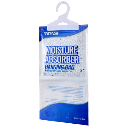 Hanging Moisture Absorber, 9.3 oz Hanging Closet Dehumidifier Bags(10 Packs), Fragrance Free Moisture Bags in Wardrobes, Bedrooms, Bathrooms