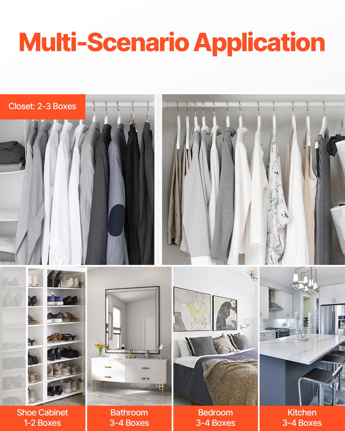 Moisture Absorber Boxes, 10.8 oz Humidity Absorber Boxes(6 Packs), Fragrance Free Dehumidifier Attracts Extra Moisture from Your Bathroom, Closet, and Kitchen