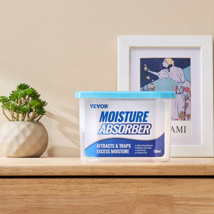 Moisture Absorber Boxes, 10.8 oz Humidity Absorber Boxes(6 Packs), Fragrance Free Dehumidifier Attracts Extra Moisture from Your Bathroom, Closet, and Kitchen