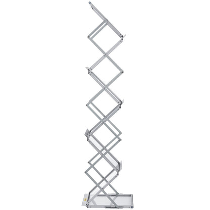 Foldable Magazine Display Rack, 6 Pockets Pop-Up Brochure Display Stand, Double-Sided Display Catalog Literature Holder Stand, Portable with Carrying Bag for Office Trade Show Exhibitions