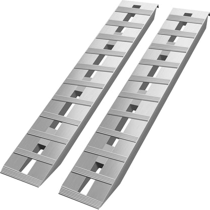 60\'\' X 12\'\' Aluminum Trailer Ramps 6000LBS Total Beavertail Hook End 1 Pair 2 Ramps