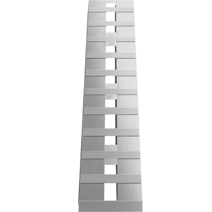 60\'\' X 12\'\' Aluminum Trailer Ramps 6000LBS Total Beavertail Hook End 1 Pair 2 Ramps