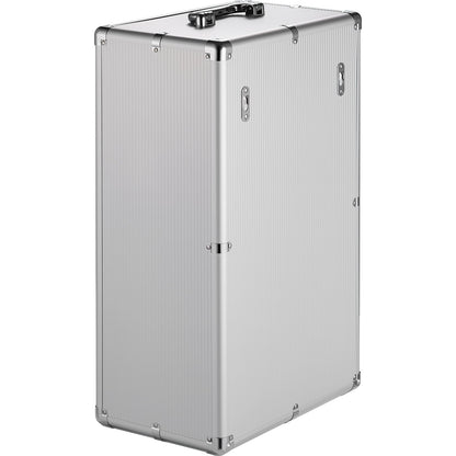 36 Slots Cell Phone Cabinet Silver Aluminum Alloy Pocket Chart Storage Locker Box with Portable Handle, Key Lock & Handwritten Tags, Wall Mounted for Classroom, Office, Gym