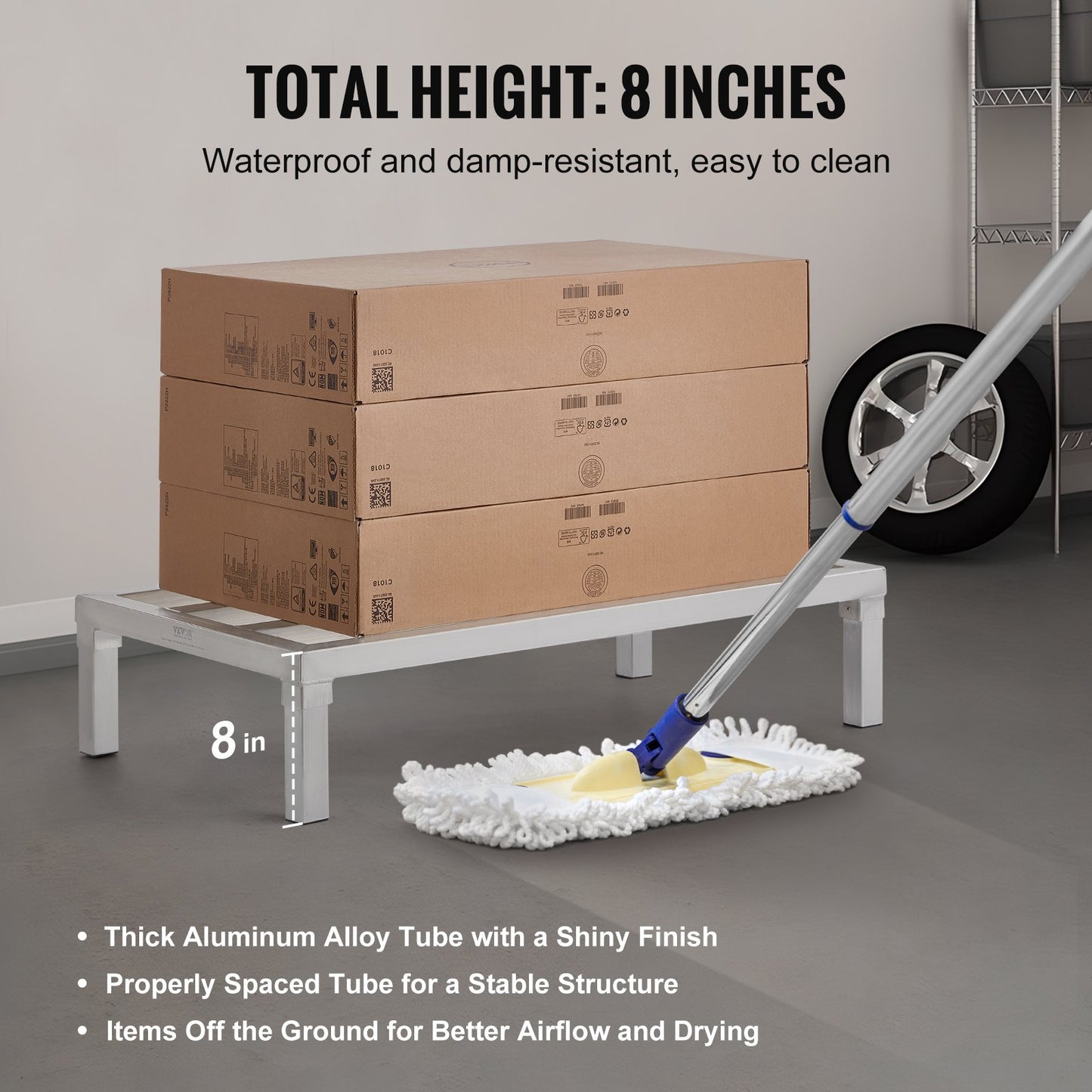 Stödställ i aluminium Stationärt Stötställ 36" x 20" x 8" Förvaringsställ