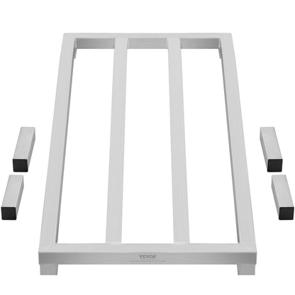 Aluminum Dunnage Rack, 48” x 20” Commercial Food Floor Rack, 8” Off the Floor, 1800 lbs Capacity All-Welded Aluminum Storage Rack, for Storage in Restaurants, Kitchens, Garages and Vehicles