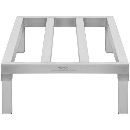 Aluminum Dunnage Rack, 48” x 20” Commercial Food Floor Rack, 8” Off the Floor, 1800 lbs Capacity All-Welded Aluminum Storage Rack, for Storage in Restaurants, Kitchens, Garages and Vehicles