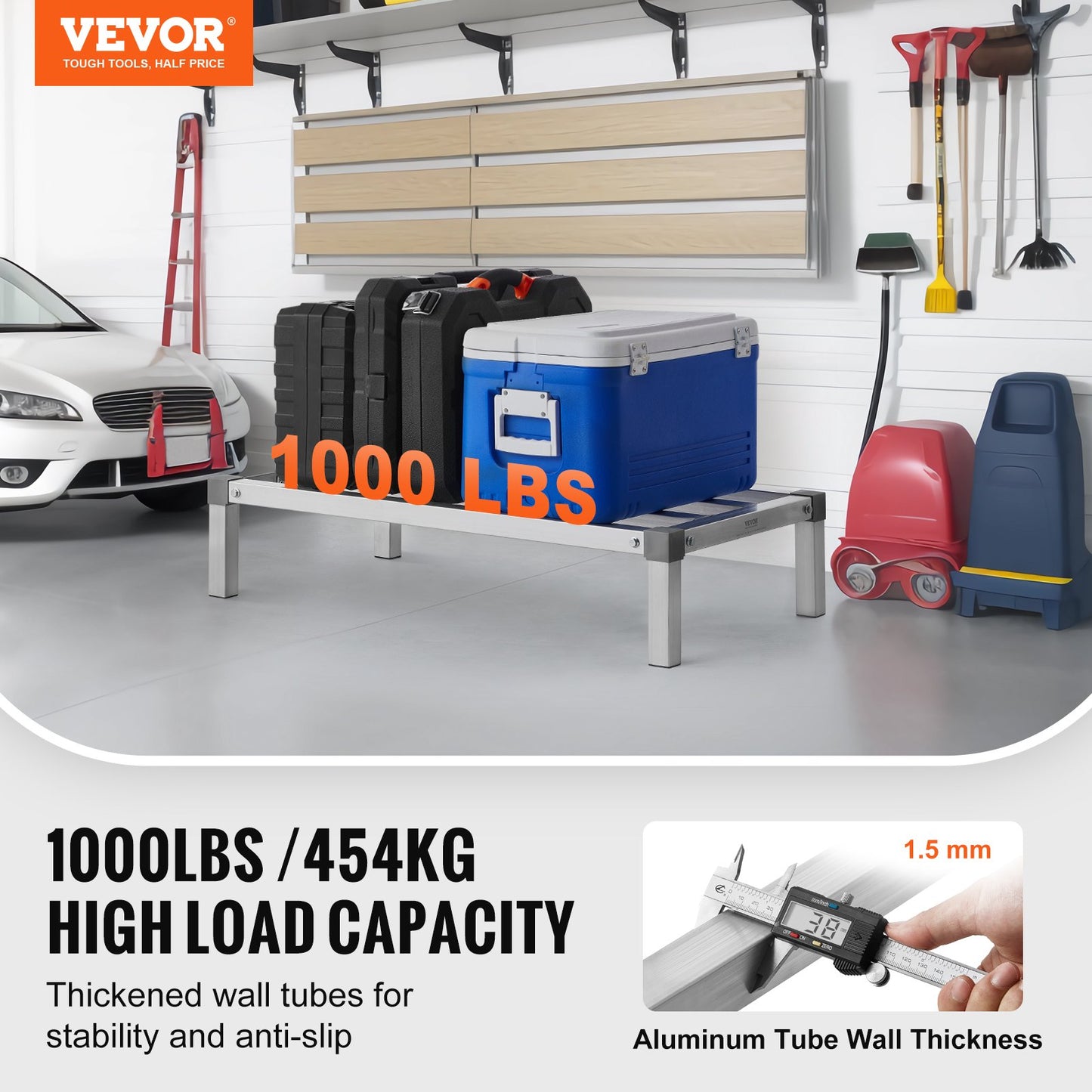 Stödställ i aluminium Stationärt Stötställ 36" x 20" x 8" Förvaringsställ