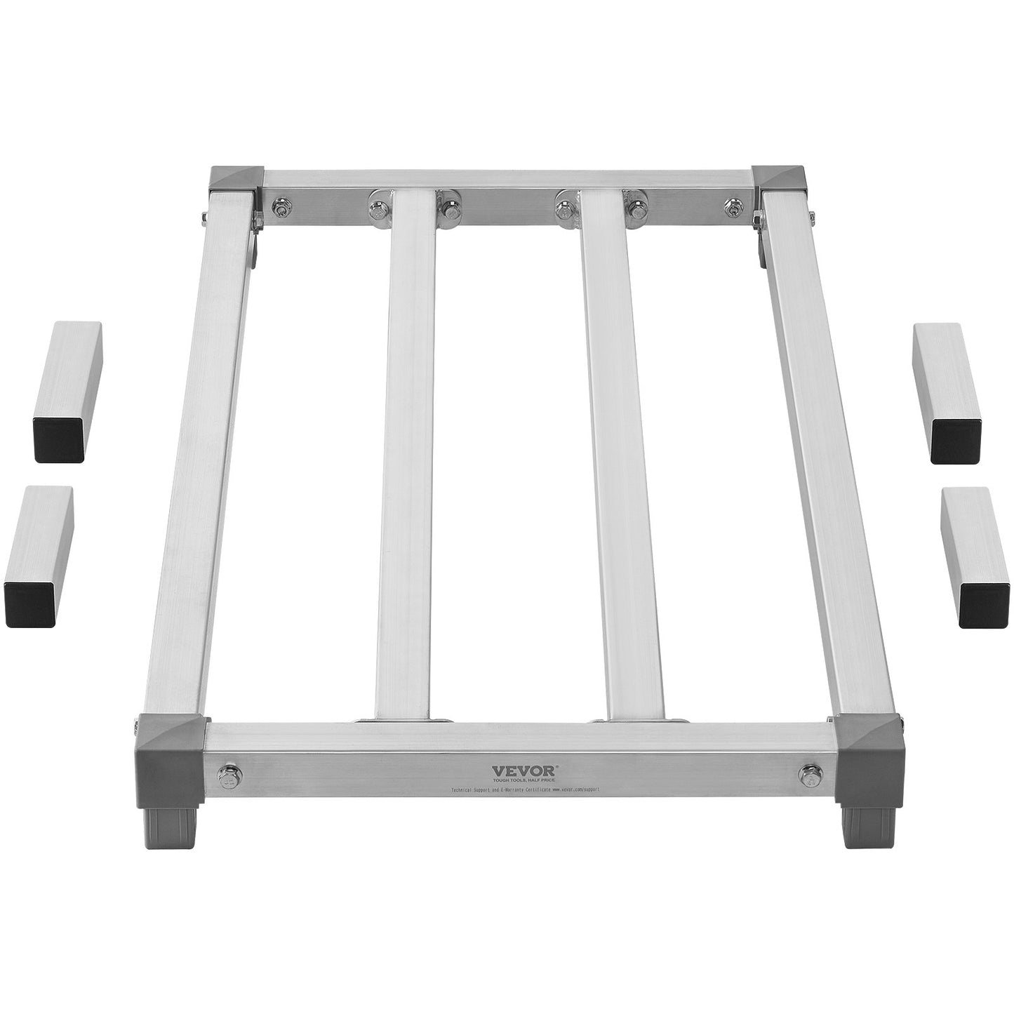 Aluminum Dunnage Rack, 36” x 20” Commercial Food Floor Rack, 8” Off the Floor, 1000 lbs Capacity All-Welded Aluminum Storage Rack, for Storage in Restaurants, Kitchens, Garages and Vehicles