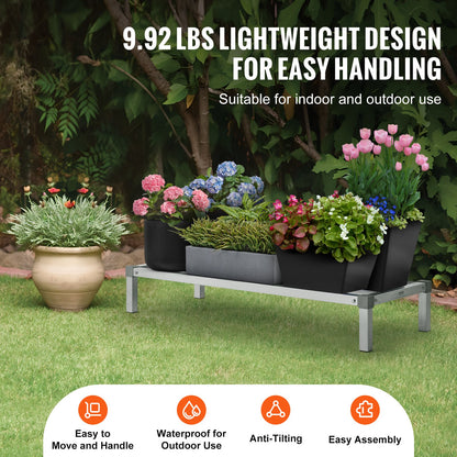 Aluminum Dunnage Rack, 48” x 20” Commercial Food Floor Rack, 8” Off the Floor, 1000 lbs Capacity All-Welded Aluminum Storage Rack, for Storage in Restaurants, Kitchens, Garages and Vehicles