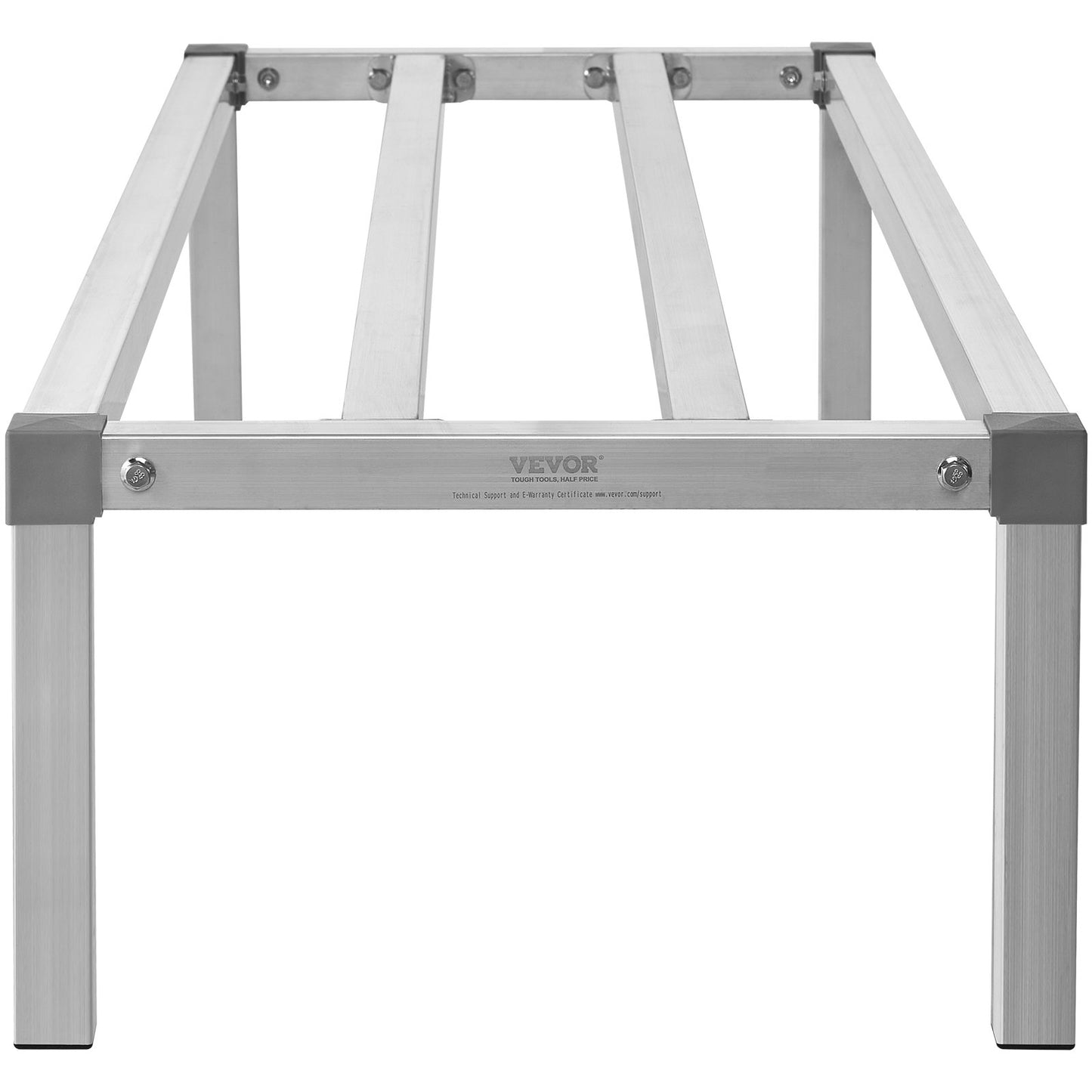 Aluminum Dunnage Rack, 60” x 20” Commercial Food Floor Rack, 12” Off the Floor, 1000 lbs Capacity All-Welded Aluminum Storage Rack, for Storage in Restaurants, Kitchens, Garages and Vehicles