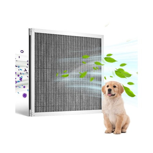 Electrostatic Air Filter, 16x20x1 inch Washable & Reusable Aluminum AC/HVAC Furnace Filter, MERV 8 Long Lifetime, Home or Office (Actual Size: 15.5 x 19.75 x 0.82 in)
