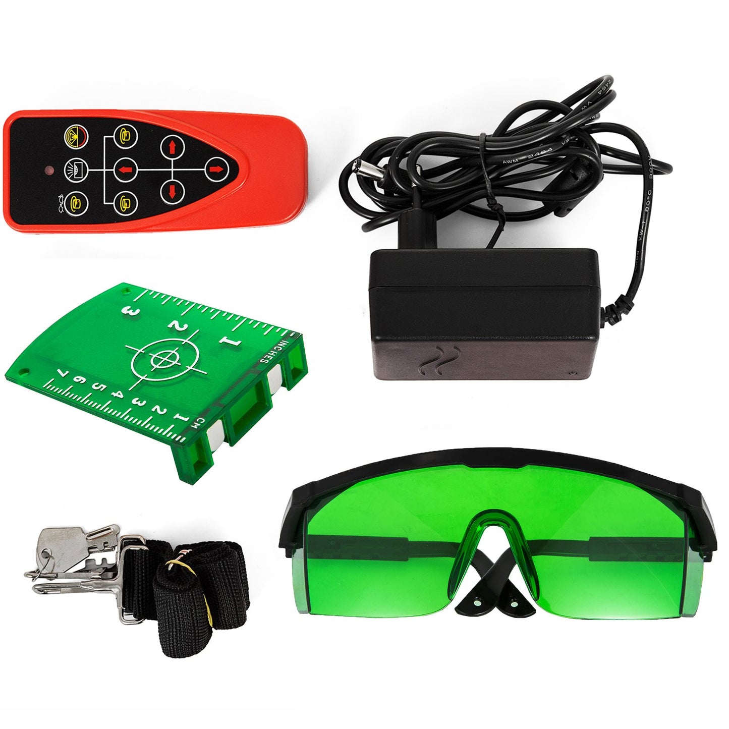 Green Laser Level Roterande självnivellerande mätning Automatisk roterande grön stråle med mottagare fjärrkontroll bärväska