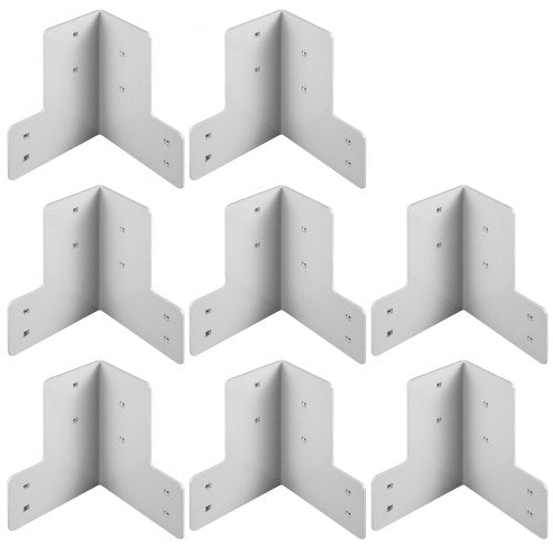 Workbench Corner Brackets 8 pcs Shop Table Bracket Kit 48 LBS Shop Table Corner Brackets 4mm Perpendicular White Color Galvanized Steel Raised Platform Brackets for Deck Edge and Workbench | EU