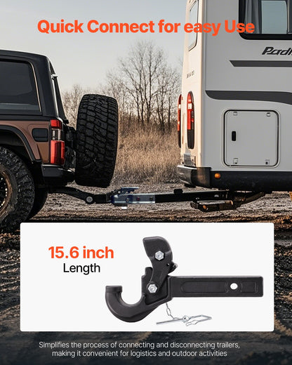 Bolzenkupplung, 2 Zoll, Empfängerhaken, 2,5-3 Zoll, Lünettenring, 20000 lbs