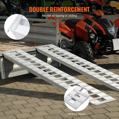 108" x 15" Aluminium-Rampen 10000 Pfund Kapazität Frachtrampen 2 STÜCK