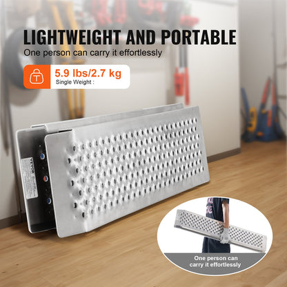 47.2" x 8.5" Aluminum Ramps 880 LBS Capacity Cargo Ramps 2PCS