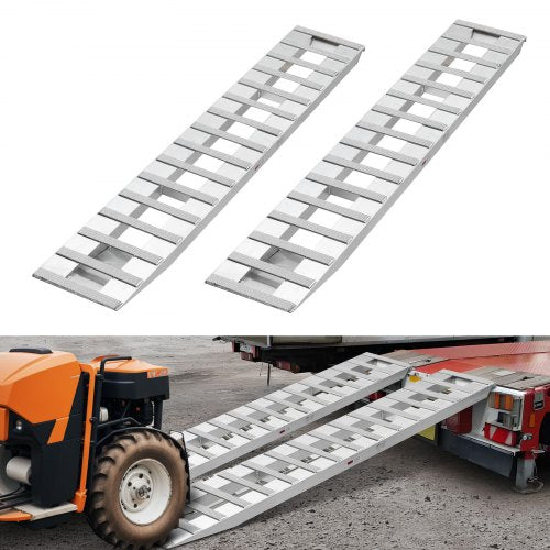 Loading Ramps, 2 Pcs 94 x 15 in, Durable Aluminum and Heavy-Duty Trailer Ramp Set with 16 Anti-Slip Plates, 6000 Lbs Combined Capacity, for Carts, Farm Tractors, ATVs, Lawn Mowers, Motorcycles