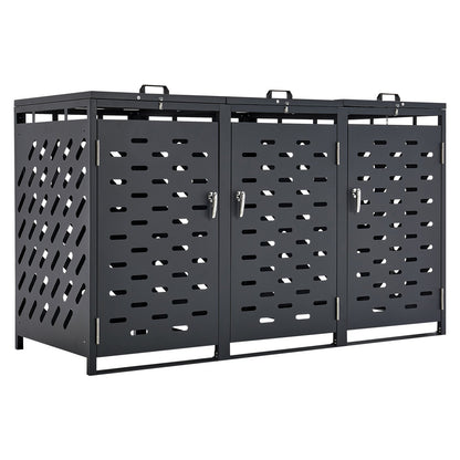 Soptunna förvaring soptunna förvaringsbod 3 x 52,79 gal med kedjelock