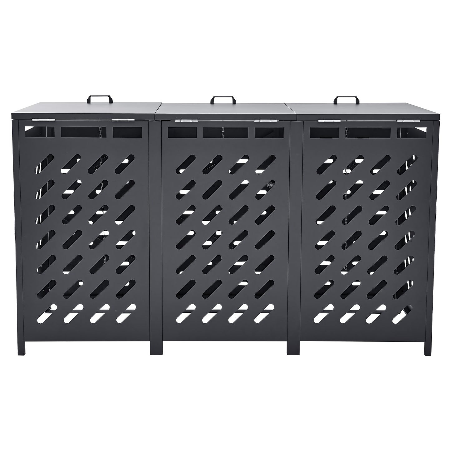 Soptunna förvaring soptunna förvaringsbod 3 x 52,79 gal med kedjelock