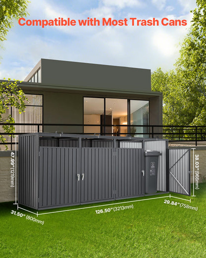 Mülltonnenaufbewahrung Mülltonnenaufbewahrung 4 x 52,79 gal für Mülltonnen