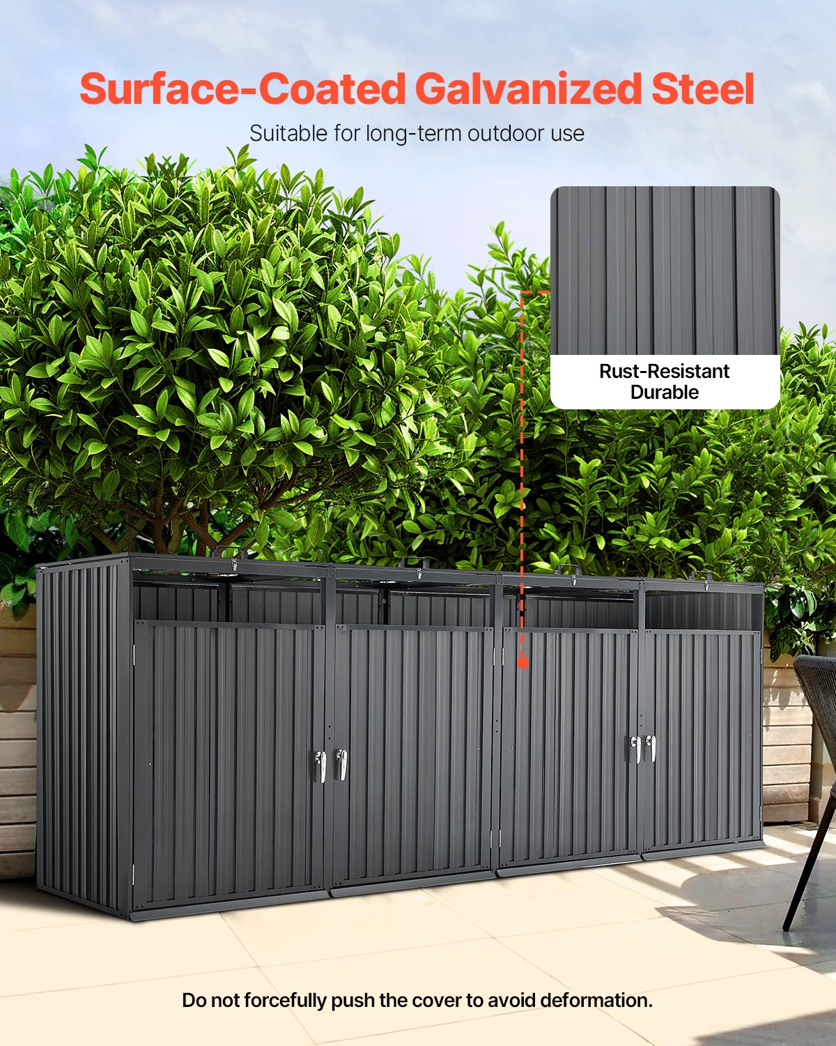 Mülltonnenaufbewahrung Mülltonnenaufbewahrung 4 x 52,79 gal für Mülltonnen