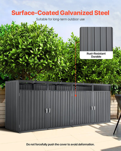 Mülltonnenaufbewahrung Mülltonnenaufbewahrung 4 x 52,79 gal für Mülltonnen