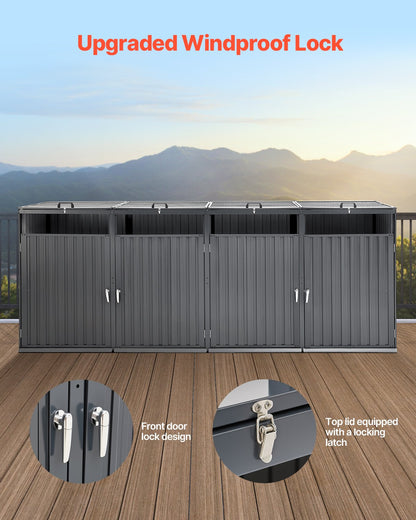 Mülltonnenaufbewahrung Mülltonnenaufbewahrung 4 x 52,79 gal für Mülltonnen