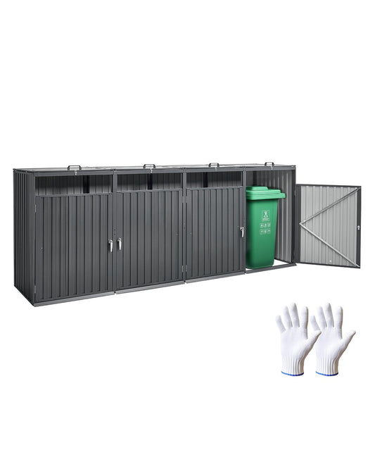 Soptunna förvaring soptunna förvaring 4 x 52,79 gal för soptunnor