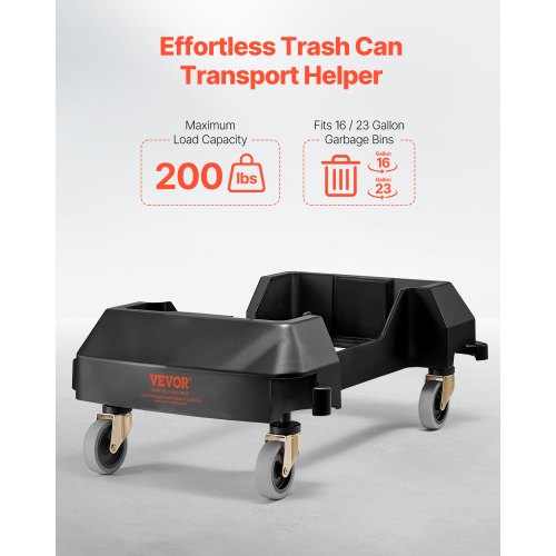 Slim papperskorg Dolly med hjulpassning 16/23 Gal behållare 200lbs Heavy Duty |  EU