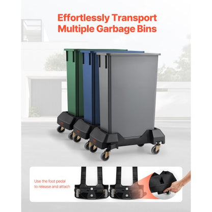 Slim papperskorg Dolly med hjulpassning 16/23 Gal behållare 200lbs Heavy Duty |  EU