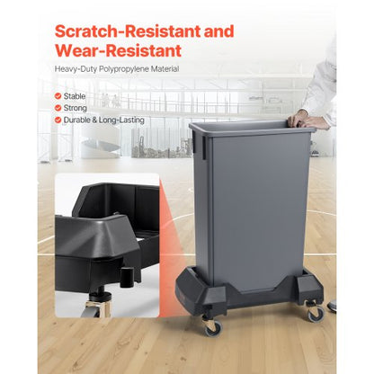 Slim papperskorg Dolly med hjulpassning 16/23 Gal behållare 200lbs Heavy Duty |  EU