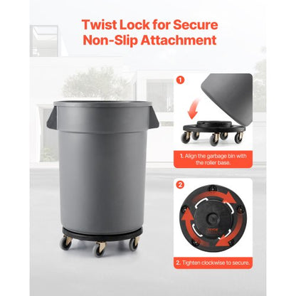 2-pack rund papperskorg Dolly Passar 20, 32, 44, 55 gal sopbehållare |  EU