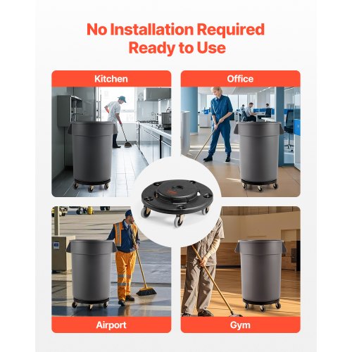 2-pack rund papperskorg Dolly Passar 20, 32, 44, 55 gal sopbehållare |  EU