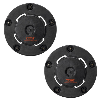 Trash Can Dolly, Fit 20, 32, 44, 55 Gallon Containers, 2 Packs Round Trash Can Roller Base with 4 Lockable Wheels, 500lbs Heavy Duty Barrel Dolly, Multi-Functional Rolling Dolly Cart