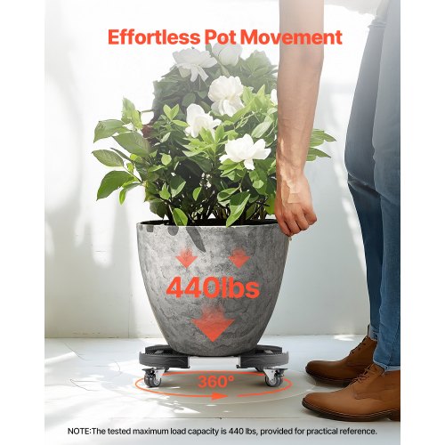 Mülltonnenwagen mit Rädern 15-22,8 Zoll verstellbarer runder Möbelwagen | EU