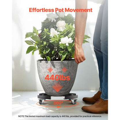 Mülltonnenwagen mit Rädern 15-22,8 Zoll verstellbarer runder Möbelwagen | EU