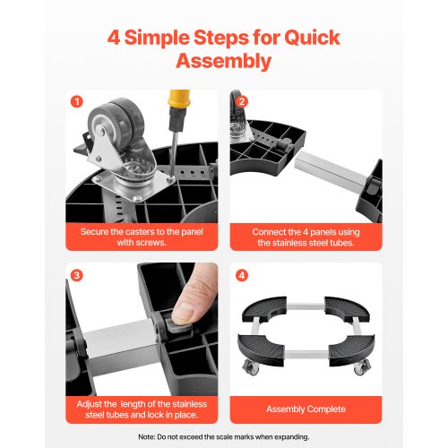 Mülltonnenwagen mit Rädern 15-22,8 Zoll verstellbarer runder Möbelwagen | EU