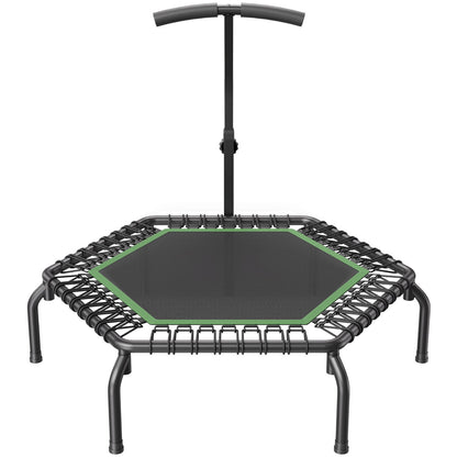 54.5" Mini Fitness Trampoline for Adults Indoor Training Rebounder with Handle