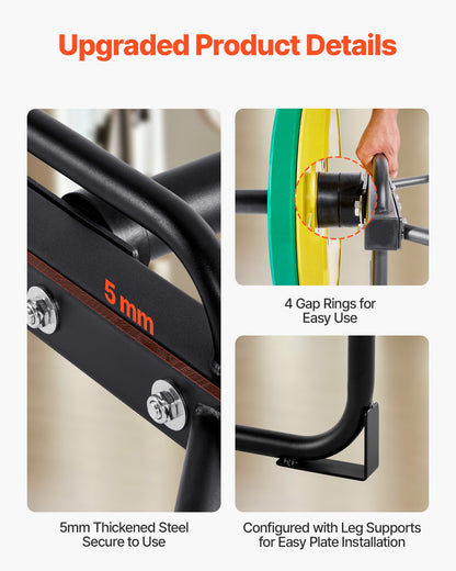 Trap Bar Hex Bar, 2-Inch Hex Barbell, 500 LBS Capacity Shrug Bars, Weightlifting and Strength Training Equipment, Home Gym for Squats, Deadlifts, Shoulder Presses, Black