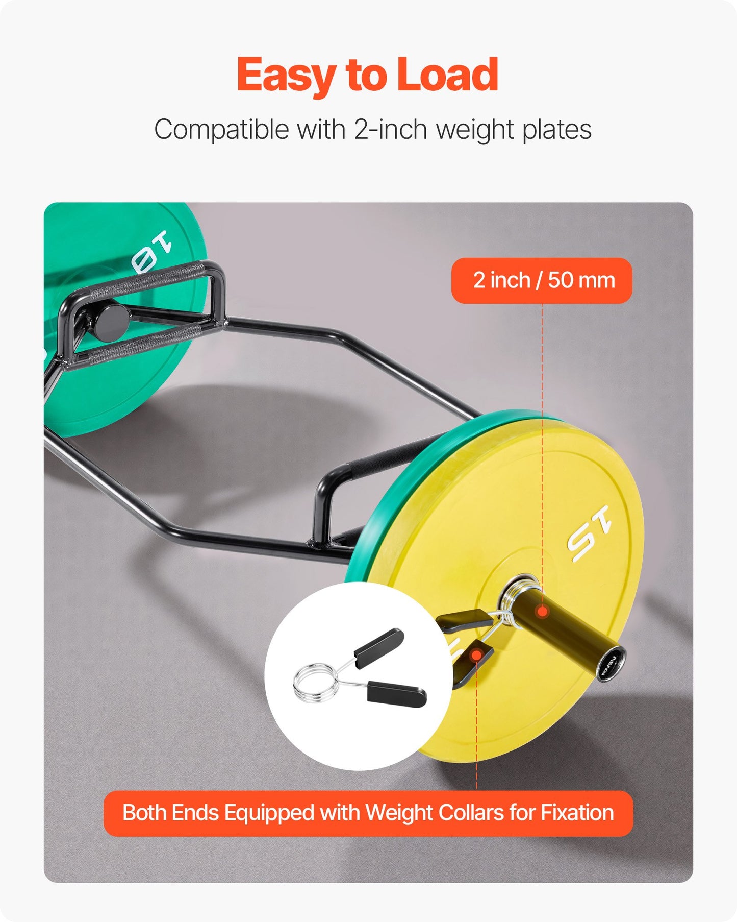 Trap Bar Hex Bar, 2-Inch Hex Barbell, 800 LBS Capacity Shrug Bars with Knurled Grips, Weightlifting and Strength Training Equipment, Home Gym for Squats, Deadlifts, Shoulder Presses, Black