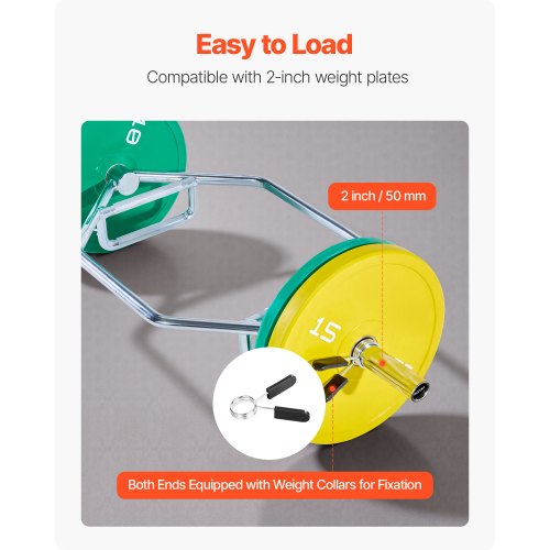 Trap Bar Hex Bar Langhantel Gewichtheben für Kniebeugen Shrug Kreuzheben 50 mm | EU