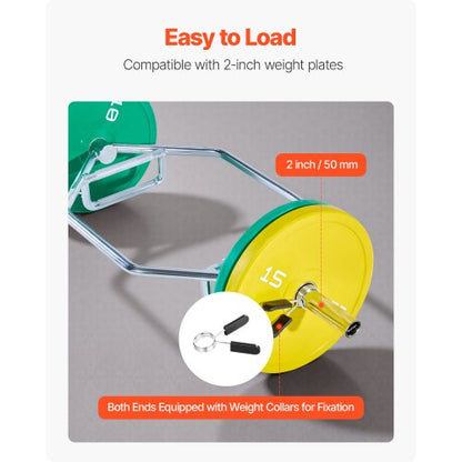 Trap Bar Hex Bar Langhantel Gewichtheben für Kniebeugen Shrug Kreuzheben 50 mm | EU