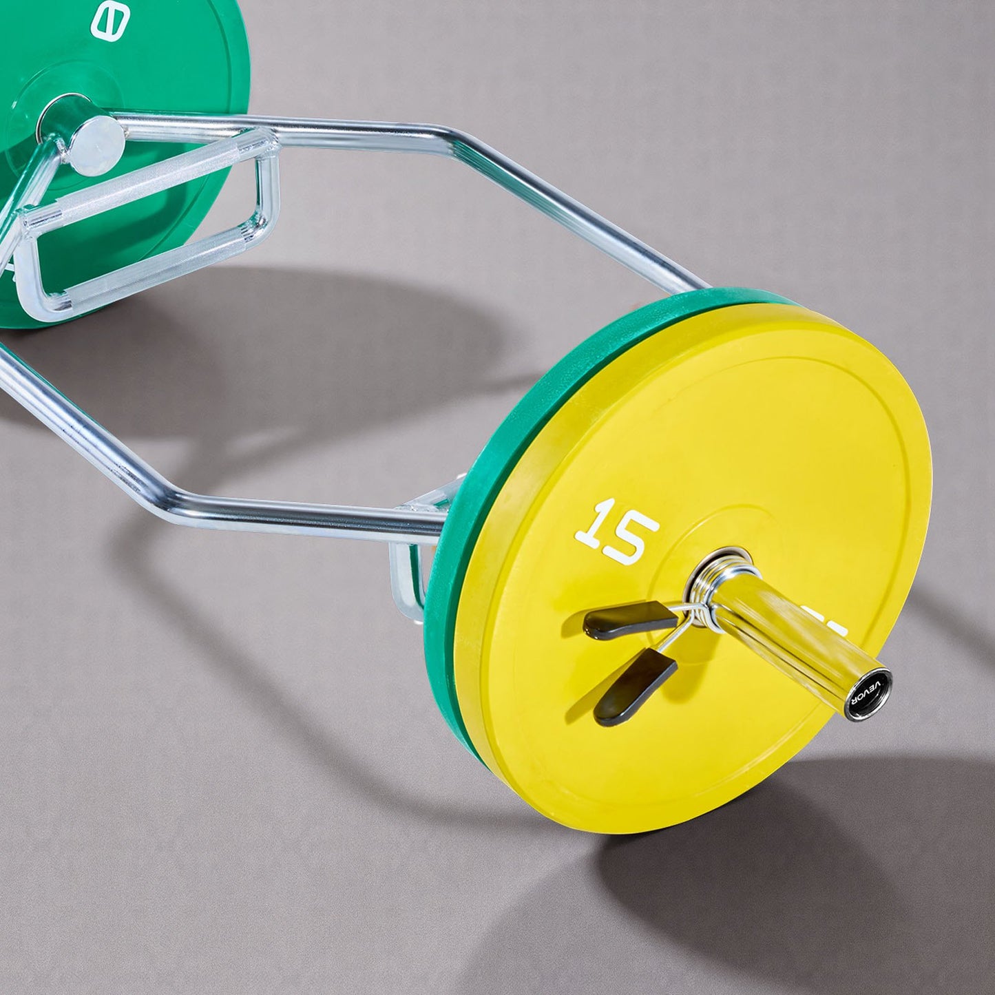 Trap Bar Hex Bar, 2-Inch Hex Barbell, 800 LBS Capacity Shrug Bars with Knurled Grips, Weightlifting and Strength Training Equipment, Home Gym for Squats, Deadlifts, Shoulder Presses, Silver