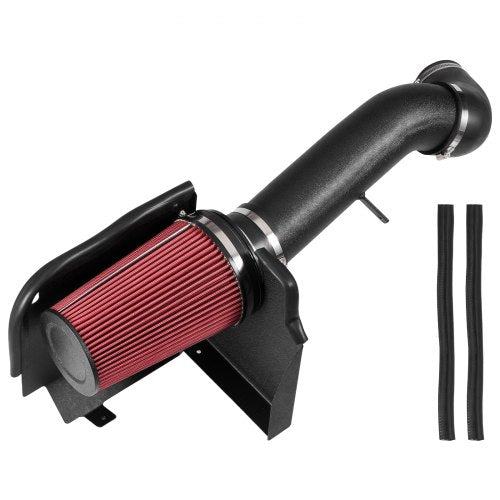 Cold Air Intake, 3.9 Inch Cold Air Intake System + Heat Shield Compatible with 1999-2006 Chevy Silverado/GMC Sierra 1500 V8 4.8L/5.3L, High Flow Filter Kit Improve Horsepower, Throttle Response