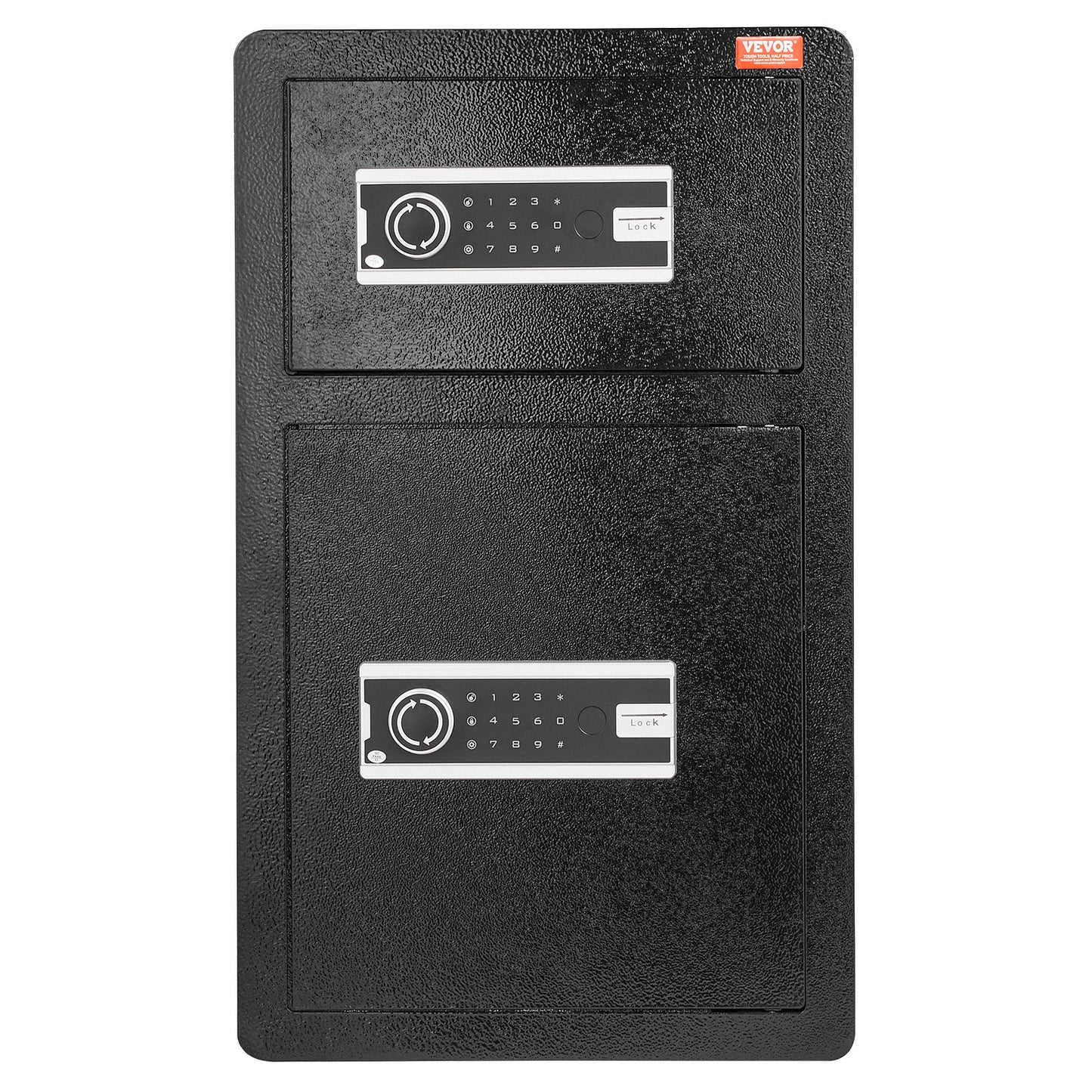 Double Door 4.5 cu.ft Security Box with Key Lock Password Fireproof Case Black