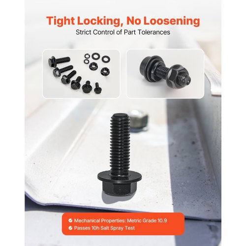 280-teiliges Schrauben- und Muttern-Sortimentskit, metrischer legierter Stahl M6 M8 M10